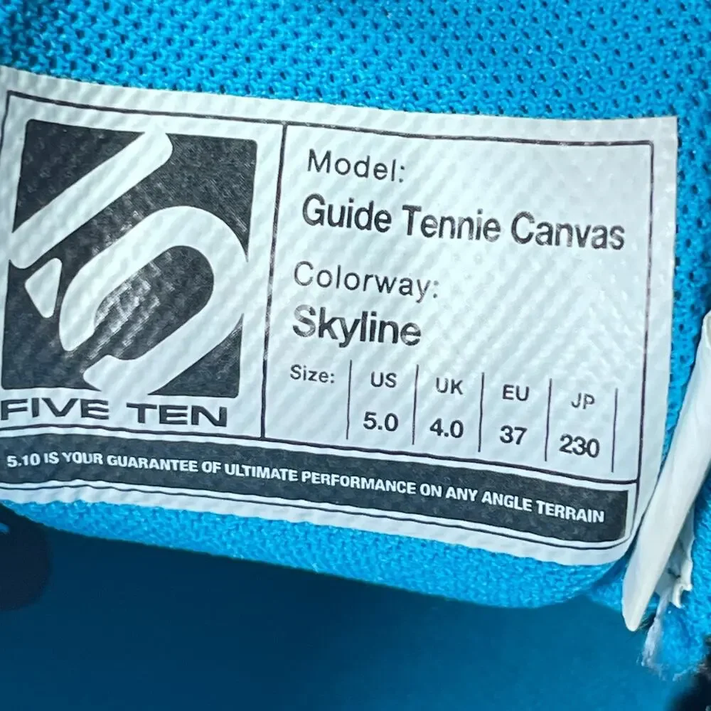 Five Ten Guide Tennie Canvas Skyline Low Top Hiking Approach Shoes Youth Size 5